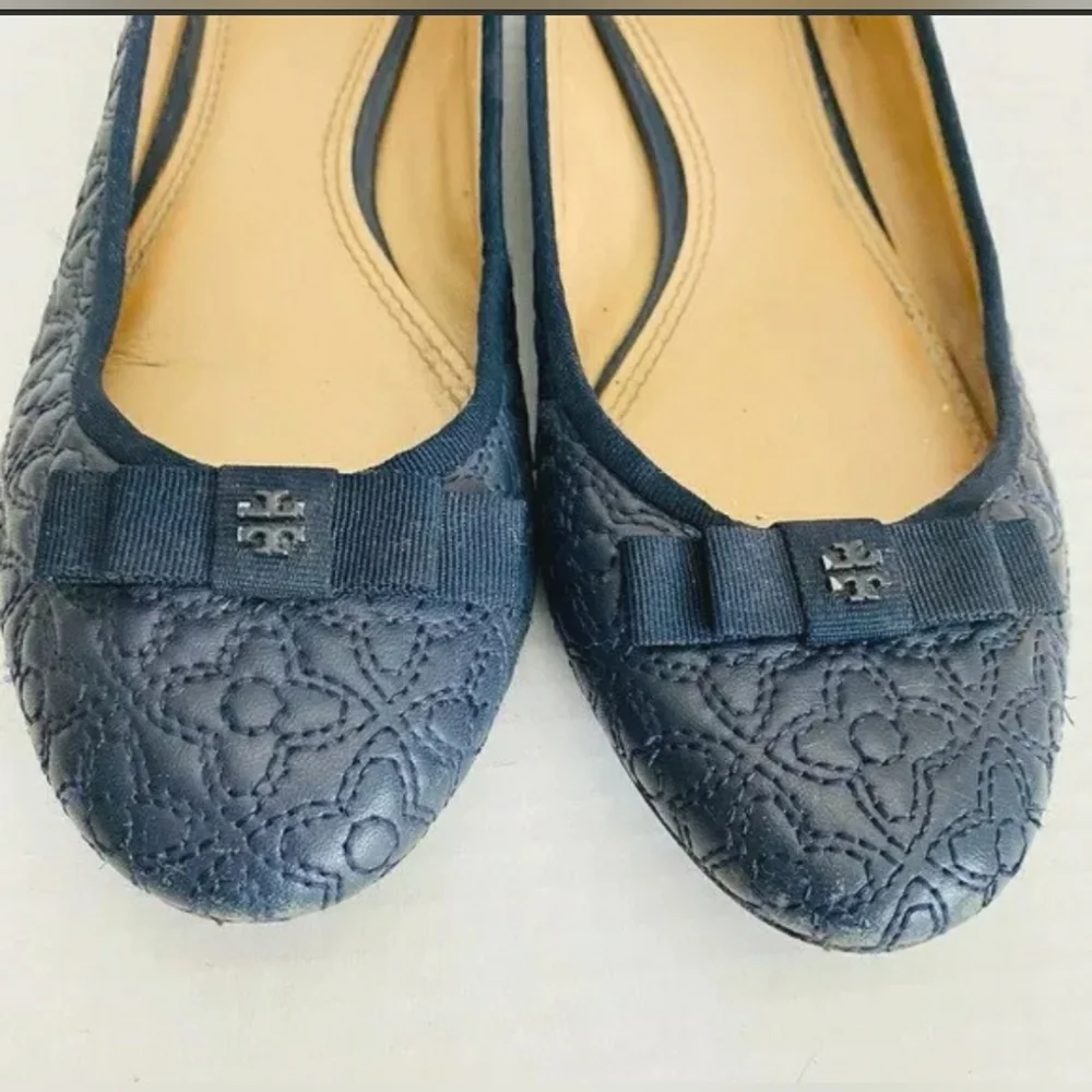 Tory Burch Marion blue Leather flats size 8